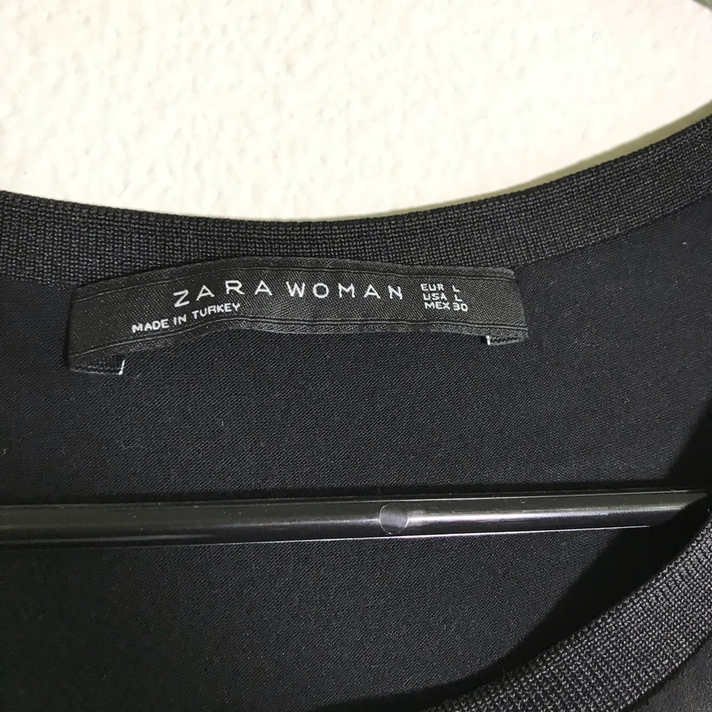 [Zara] Ribbed Neck Top w/ Contrasts - Picture 5 of 6